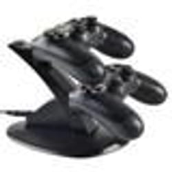 INSTEN® Socle Dock Chargeur Station daccueil de Charge Recharge Chargement par port USB + Câble Noir Pour 2 Manettes / Pads Sony PS