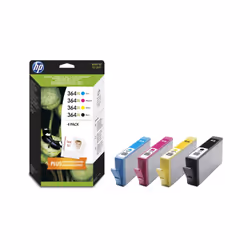 HP 364XL 4-pack High Yield Black/Cyan/Magenta/Yellow Original Ink Cartridges, Rendement élevé (XL), Encre à pigments, Encre à ...