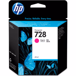 HP 728 cartouche d'encre DesignJet magenta 40 ml, Encre à colorant, 40 ml, 1 pièce(s)