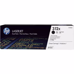 HP 312X pack de 2 toners LaserJet Noirs grande capacité authentiques, 8800 pages, Noir, 2 pièce(s)