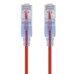 Monoprice SlimRun câble de réseau Rouge 0,9 m Cat6a U/UTP (UTP)