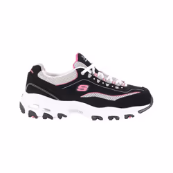 Chaussures Femme SKECHERS D Lites Life Saver Noir - Synthétique - Lacets - Plat