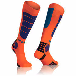 Acerbis Motocross Impact Chaussettes, bleu-orange, taille S M pour Hommes