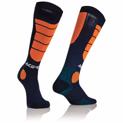 Acerbis Motocross Impact Chaussettes, bleu-orange, taille L XL pour Hommes