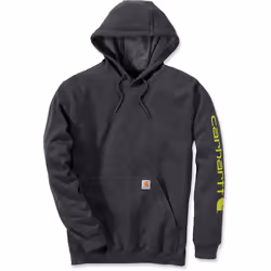 Carhartt Midweight Sleeve Logo Capuche, gris, taille XS pour Hommes