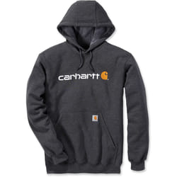 Carhartt Signature Logo Midweight Capuche, gris-blanc, taille 2XL pour Hommes