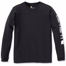 Carhartt Workwear Logo Chemise à manches longues dames, noir, taille M pour Femmes