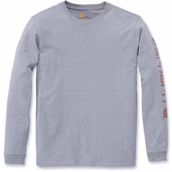 Carhartt Workwear Logo Chemise à manches longues dames, gris, taille L pour Femmes