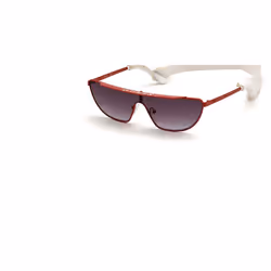 Lunettes De Soleil Rouge Brillant / Dégradé Fumée