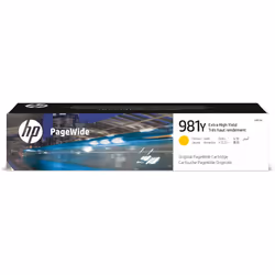 HP 981Y cartouche PageWide Jaune extra grande capacité authentique, Rendement extra (super) élevé, Encre à pigments, 182,5 ml ...