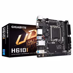 Gigabyte H610I, Intel, LGA 1700, Intel® Celeron®, Intel® Core™ i3, Intel® Core™ i5, Intel® Core™ i7, Intel® Core™ i9,..., LGA ...