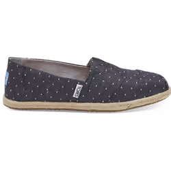 TOMS The Seasonal Rope, Chaussures à enfiler, Femelle, Adulte, Noir, EUE, Motif