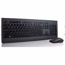 Lenovo 4X30H56796, Taille réelle (100 %), Sans fil, RF sans fil, QWERTY, Noir, Souris incluse