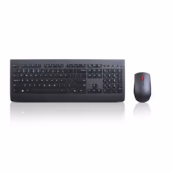 Lenovo 4X30H56823, Taille réelle (100 %), Sans fil, RF sans fil, Clavier à membrane, Noir, Souris incluse