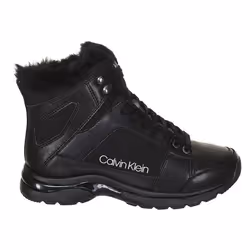 Candal Basket montante en cuir et textile B4N12174 femme-Le noir