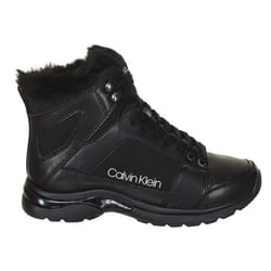 Candal Basket montante en cuir et textile B4N12174 femme-Le noir