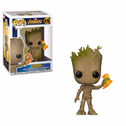 FUNKO Pop Marvel: Infinity War S2- Groot W/ Stormbreaker, Figurine à collectionner, Film et série TV, 110 g