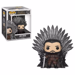 FUNKO Pop Deluxe: Game Of Thrones S10 - Jon Snow Sitting On Iron Throne, Figurine à collectionner, Film et série TV, 110 g