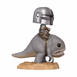 FUNKO Pop! Deluxe: The Mandalorian - The Mandalorian on Blurrg, Figurine à collectionner, Film et série TV