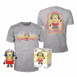 Figurine Funko POP & T-shirt Minions Roller Skating Stuart Metallic Exclusive
