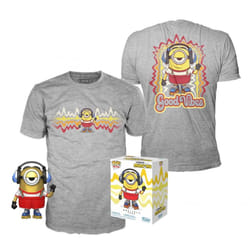 Figurine Funko POP & T-shirt Minions Roller Skating Stuart Metallic Exclusive