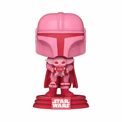 Figurine Funko Pop Star Wars Valentines The Mandalorian with Grogu