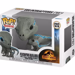 Figurines Funko Pop Movies Jurassic World Velociraptors Blue and Beta