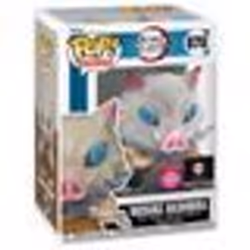 Figurine - Funko Pop! - Demon Slayer - Inosuke - Flocked - Sillumine dans lobscurité - Exclusivité possible