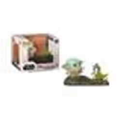 Figurine Funko Pop! Deluxe - Star Wars - The Mandalorian Din Grogu W/frog