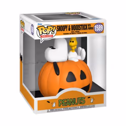 Figurine Funko Pop Deluxe Peanuts Snoopy & Woodstock with Pumpkin