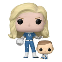 Les Quatre Fantastiques : Premiers pas - Figurine POP! & Buddy la Femme invisible & Franklin 9 cm