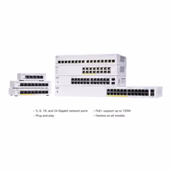 Cisco CBS110, Non-géré, L2, Fast Ethernet (10/100), Full duplex, Grille de montage, 1U