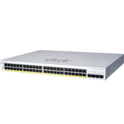 Cisco CBS220-24P-4X Géré L2 Gigabit Ethernet (10/100/1000) Connexion Ethernet, supportant l'alimentation via ce port (PoE) Blanc