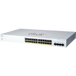 Cisco CBS220-24P-4G Géré L2 Gigabit Ethernet (10/100/1000) Connexion Ethernet, supportant l'alimentation via ce port (PoE) 1U Blanc