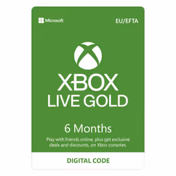 Microsoft Xbox Live Gold, Xbox One, 6 mois