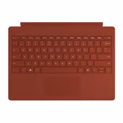 Microsoft Surface Signature Type Cover, Trackpad, 1 mm, Microsoft, Surface Go, Surface Go 2, Rouge, Alcantara