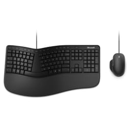 Microsoft Ergonomic Desktop clavier Souris incluse USB QWERTZ Allemand Noir