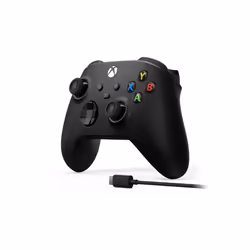 Microsoft Xbox Wireless Controller + USB-C Cable Noir Manette de jeu Analogique/Numérique PC, Xbox One, Xbox One S, Xbox One X, Xbox Series S, Xbox Series X