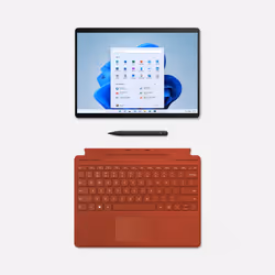 Microsoft Surface Pro Signature Keyboard Rouge Microsoft Cover port AZERTY Français