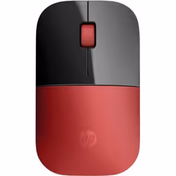 HP Souris sans fil Z3700 rouge, Ambidextre, Optique, RF sans fil, 1200 DPI, Noir, Rouge