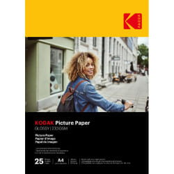 Kodak Papier Photo 230g - Brillant - A4 - 25 Feuilles
