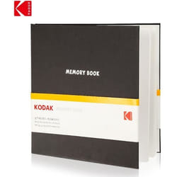 KODAK Memory Book - Album Photo Adhésif, 20 Pages Plastifiées Anti-Décoloration, Couverture Flanelle, Format 32,5x33cm, photos 3R/4R/5R - Noir