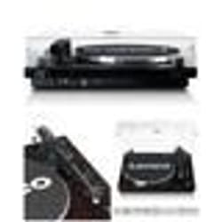 Platine Disque Vinyle - BRUN FONCE - USB Bluetooth - 33/45 Tours - Stéréo - Lecteur/Enregistreur