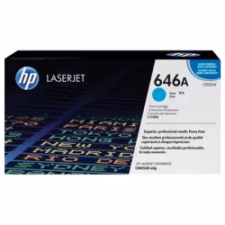 HP 646A toner LaserJet cyan authentique, 12500 pages, Cyan, 1 pièce(s)