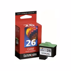 Lexmark #26 Color Print Cartridge, Encre à pigments