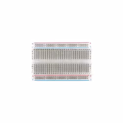 Cette platine standard sans soudure dispose de 2 bus d'alimentation, de 30 colonnes et de 10 lignes - Soit au total 400 point ...