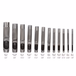 Jeu de poinçons 12 pièces 3 à 19 mm
