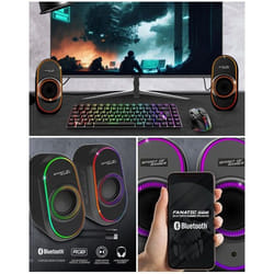 Enceintes PC Bluetooth 5.1 - FANATIC - FANATIC 500 - 12W - RGB - Contrôle du Volume