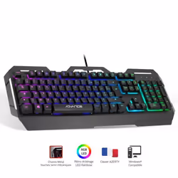 Clavier Mécanique - METAL - GTA-250 - Rétroéclairage LED RGB - Anti-Ghosting - N-Key Rollover