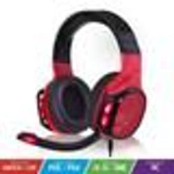 CASQUE - ELITE-H60 - ROUGE - Compatible PS5/XBOX - Son clair - Rétro-éclairage LED rouge